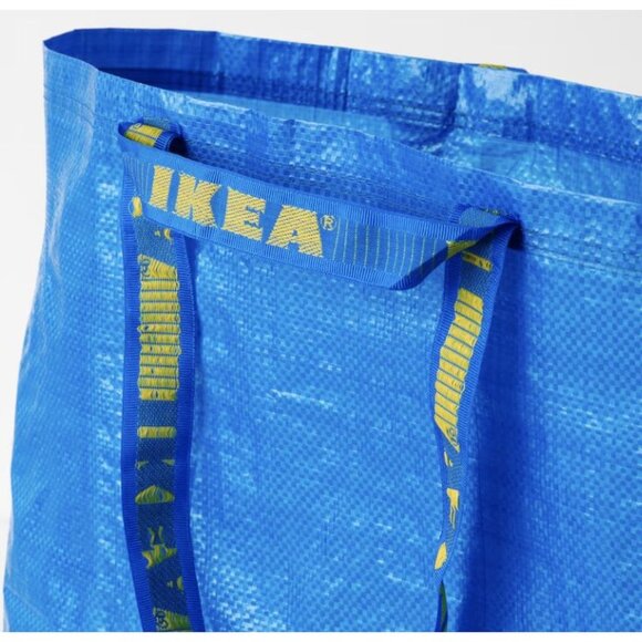 Reusable Shopping Bag Medium Blue Ikea Tote Double Handles mq - Picture 4 of 6